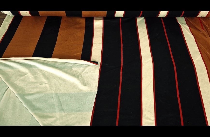 Jersey with Stripes Polyester Elast Multi-Colored - 150cm