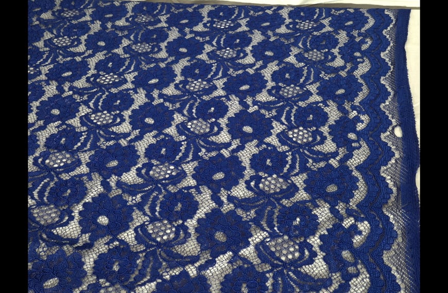 Lace Corded with Roses Polyester Single-Colored - 150cm