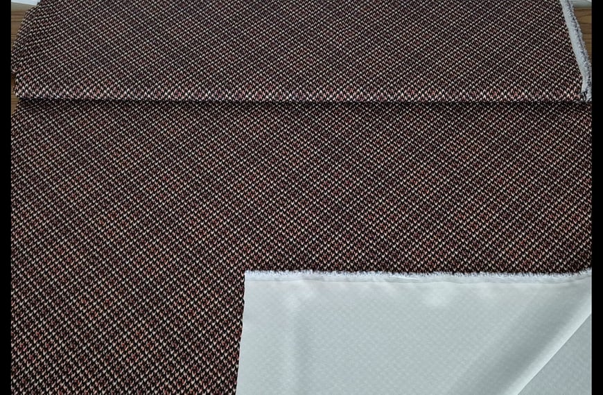 Crepe with Pie De Poule Polyester Cotton Multi-Colored - 150cm