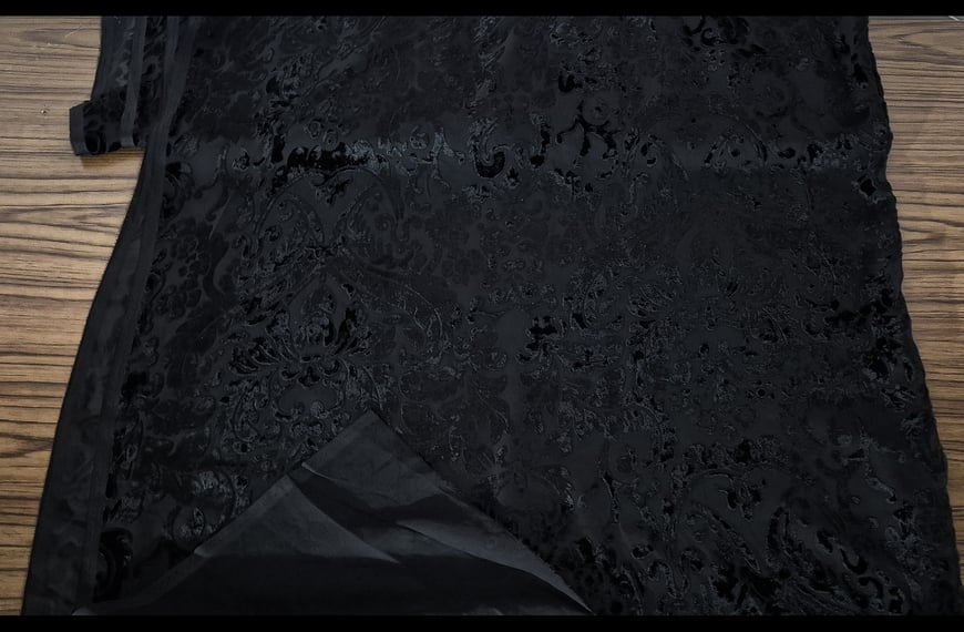 Muslin with Velvet & Baroque Designs Polyester Multi-Colored - 140cm