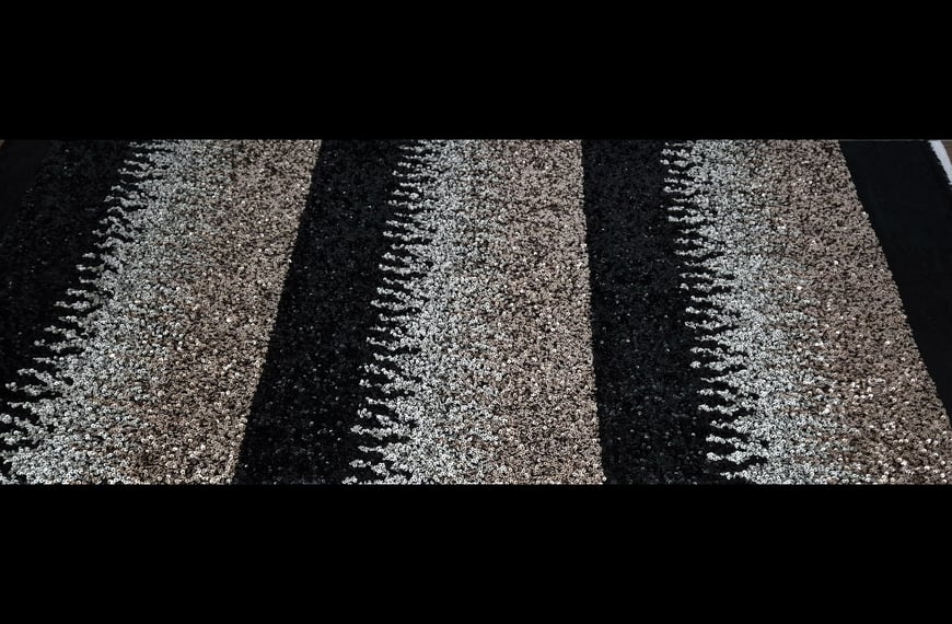 Sequin with Big Stripes Polyester Multi-Colored - 140cm