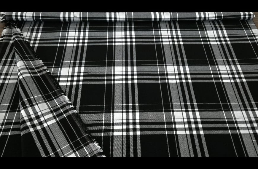 Gabardine with Medium Checkers Polyester Viscose Elast Multi-Colored - 150cm