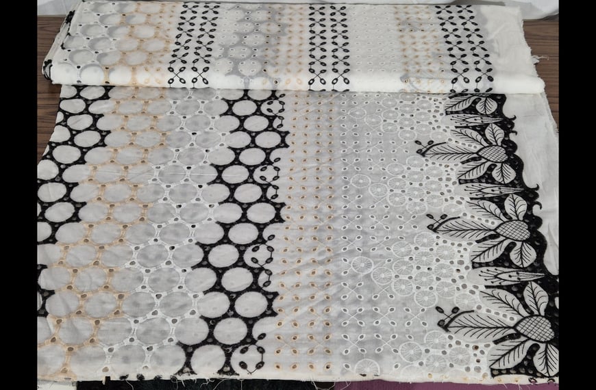 Embroidery with Knits Cotton Polyester Multi-Colored - 150cm