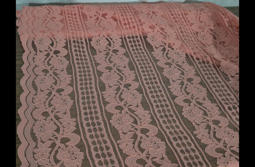 Lace With Patterns And Flowers Polyester Cotton Single-Colored - 150cm