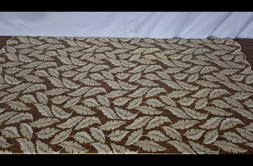 Lace with Big Leaves Polyester Single-Colored - 150cm