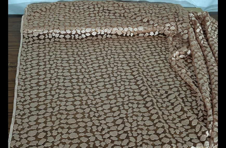 Lace with Leopard Designs Polyester Single-Colored - 130cm