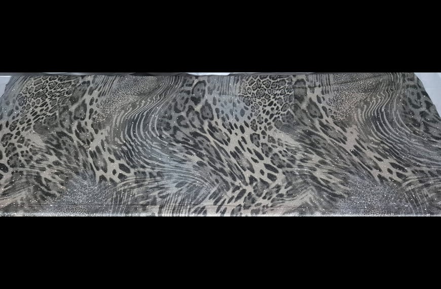 Tulle Glitter Leopar Polyester Multi-Colored-150cm