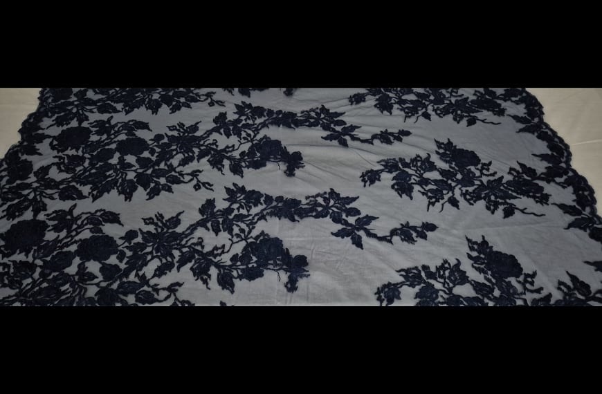 Lace with Bouquets & Branches Polyester Single-Colored - 140cm