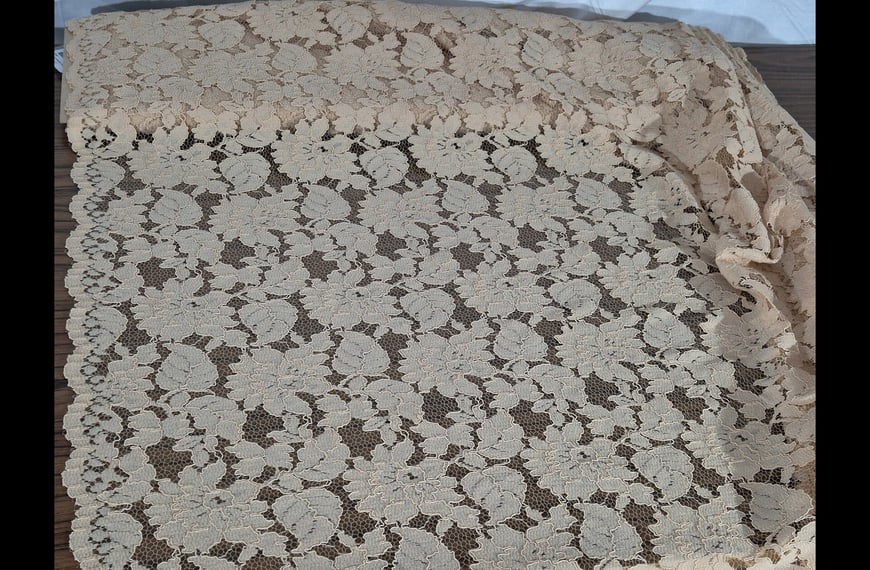 Lace with Roses Polyester Cotton Single-Colored - 150cm