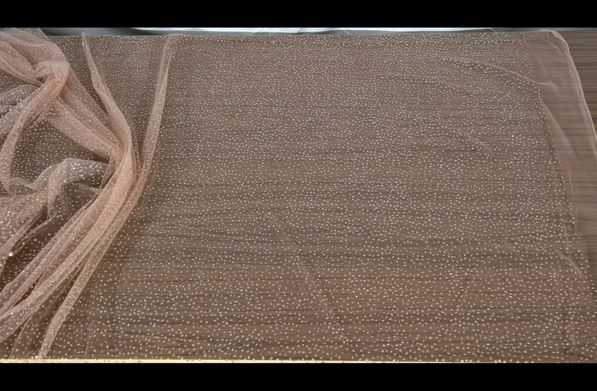 Τulle with Glitter Polyester Single-Colored-160cm