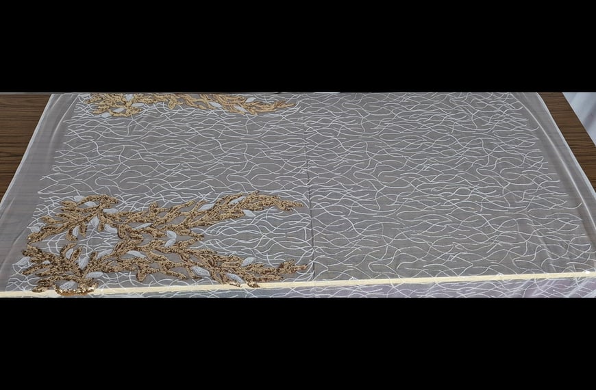 Tulle with Sequin Flames Polyster 2-Colored-150cm
