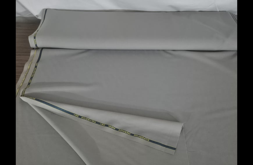 Gabardine Fresh from India Wool Polyester Single-Colored - 150cm