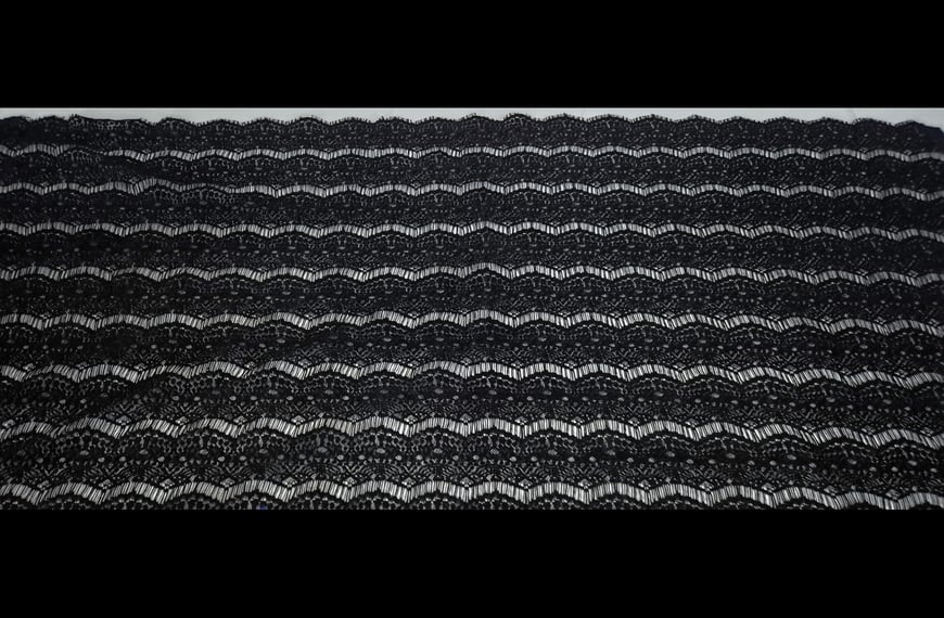 Lace with Thin Boho Fringes Nylon Cotton Single-Colored - 150cm