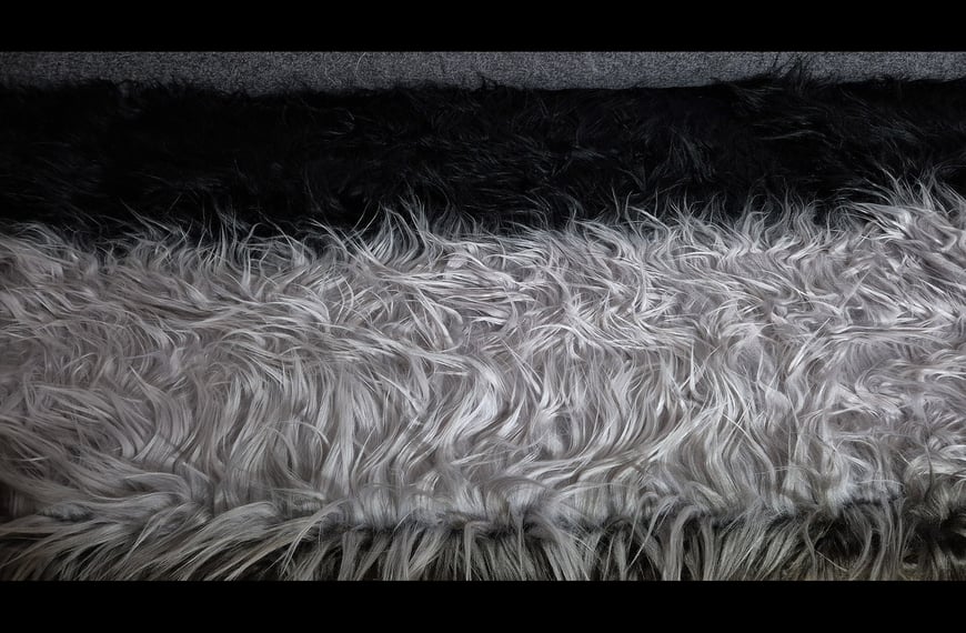 Fur Devore with Long Hair Polyester Multi-Colored - 190cm