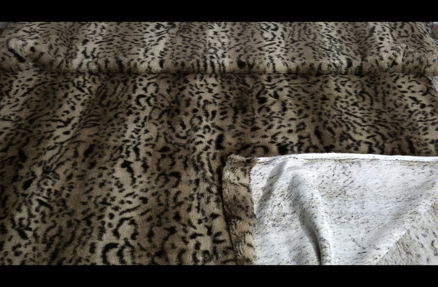 Fur Leopard from Europe Polyester Multi-Colored - 150cm