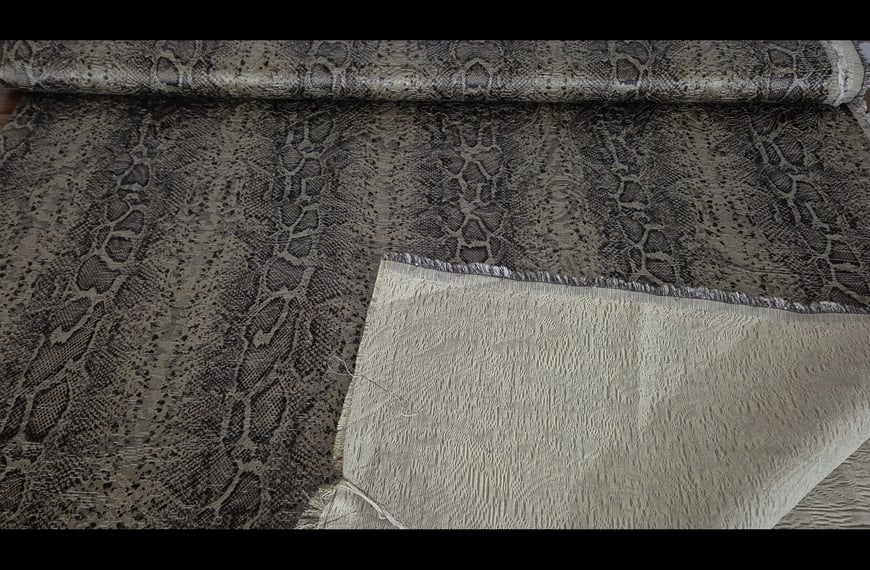 Brocade with Snake Patterns Polyester Elast Multi-Colored - 150cm