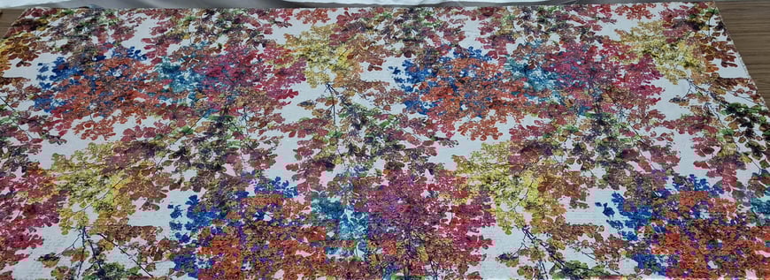 Muslin with FLowers Polyester Multi-Colored-140cm