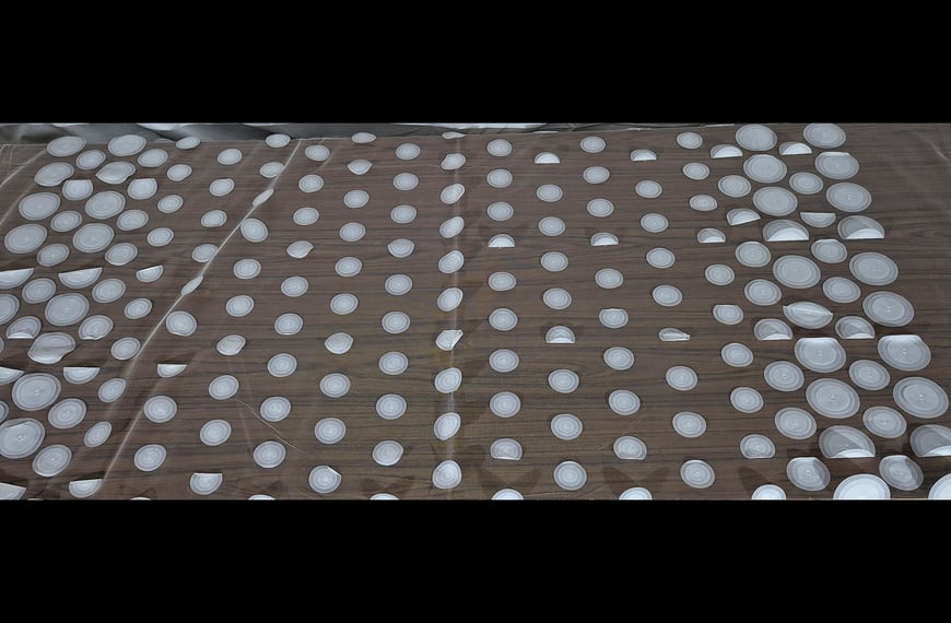 Mesh Tulle with Polka Dots Polyester Single-Colored - 160cm