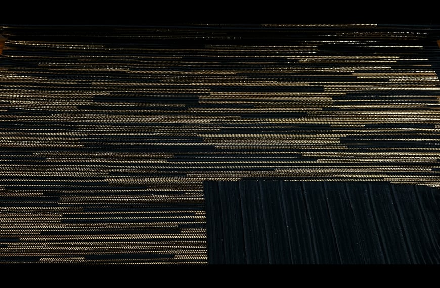 Pleated with Bronze Foil Polyester Single-Colored - 150cm