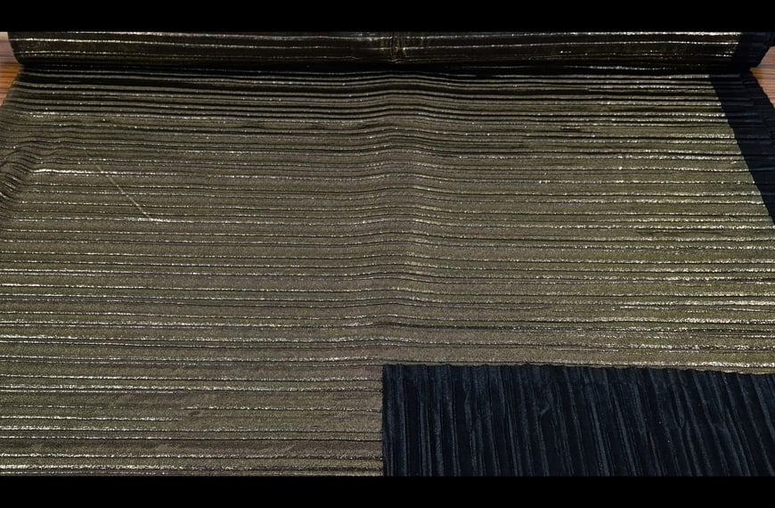 Pleated with Foil Polyester Single-Colored - 150cm