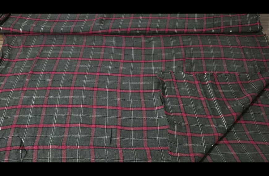 Viscose with Checkers & Lurex Πολϋέστερ Multi-Colored - 150cm