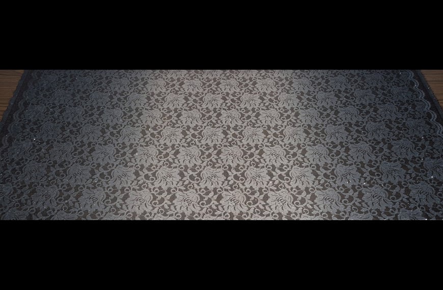 Lace Degrade with Lurex Polyester Elastin Single-Colored - 130cm