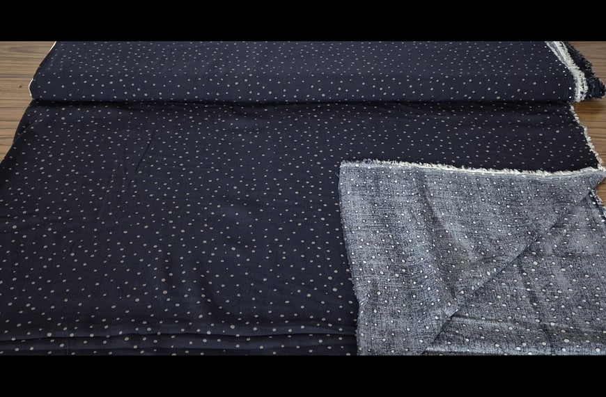 100% Viscose with Black Polka Dots Multi-Colored - 140cm