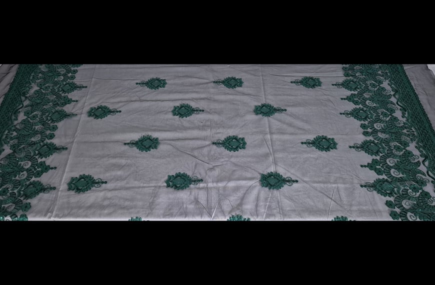 Lace like Crowns & Border Polyester Single-Colored - 150cm