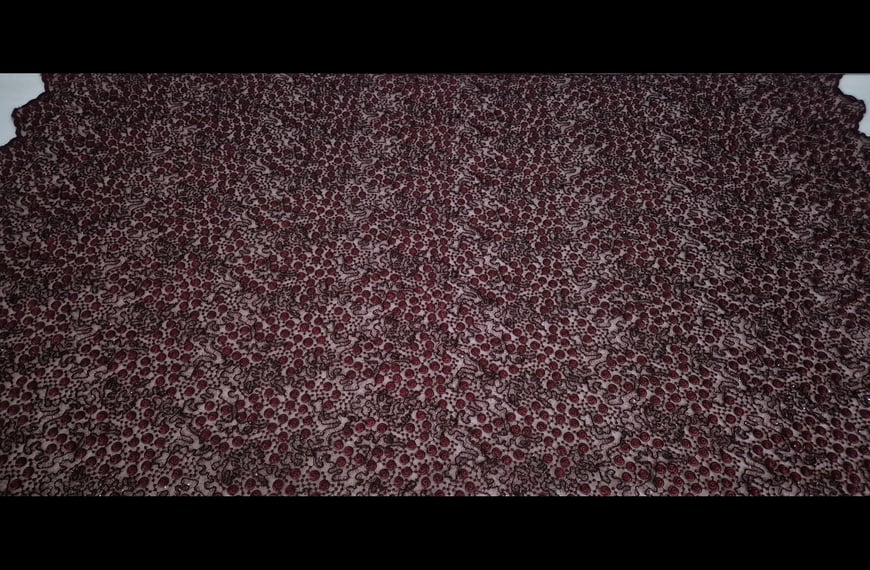 Lace with Small Roses Polyester Single-Colored - 1cm