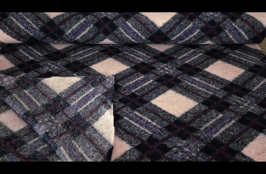 Mohair with Big Rhombuses Polyester Cotton Multi-Colored - 150cm