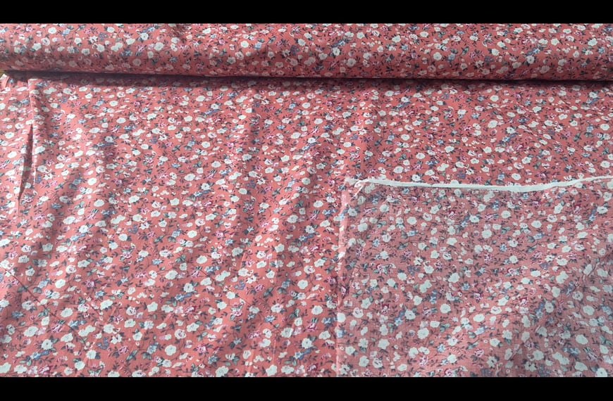 Popplin with Small Branch Cotton Multi-Colored - 150cm