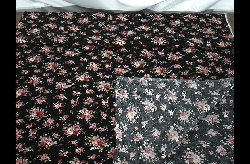 Poplin with Bouquets Cotton Multi-Colored - 150cm