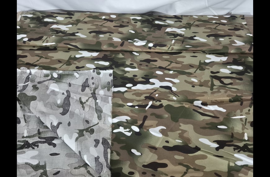 Poplin with Military Pattern Cotton Multi-Colored - 150cm