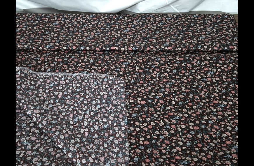 Poplin with Small Flower Cotton Multi-Colored - 150cm