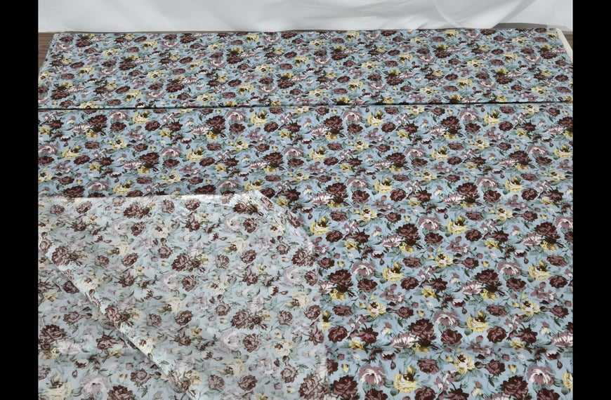 Poplin with Roses Cotton Multi-Colored - 150cm