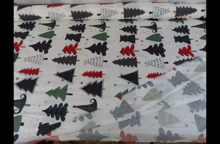 Loneta Christmas Designs Cotton Polyester Multi-Colored-280cm