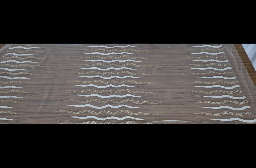 Tulle Glitter with Waves Polyester Multi-Colored-150cm