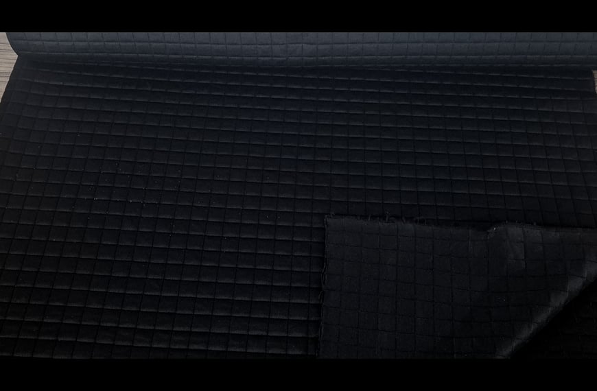 Quilted with Squares Polyester Elast Single-Colored - 150cm
