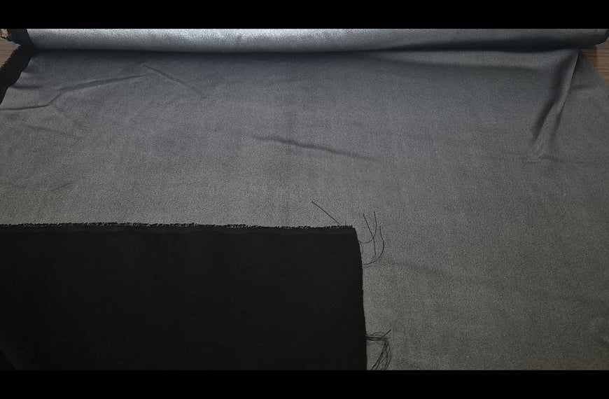 Crepe with Silver Foil Polyester Single-Colored - 150cm