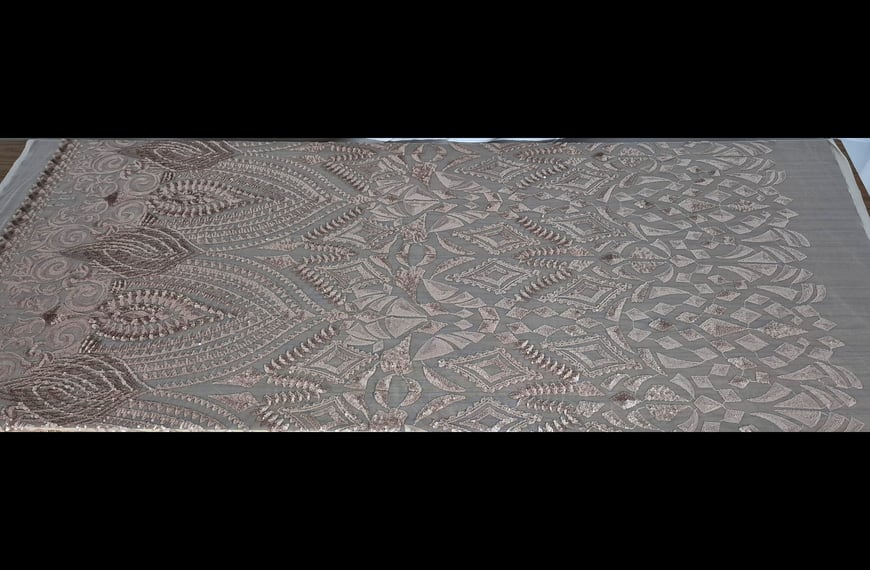 Sequin with Ecclesiastical Patterns Polyester Single-Colored-150cm
