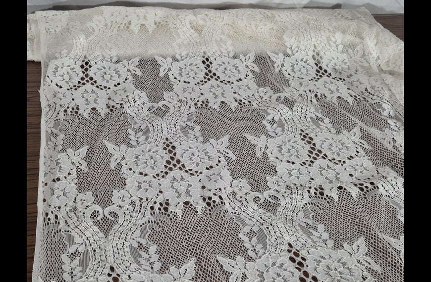 Lace with Flowers Polyester Cotton Single-Colored - 150cm