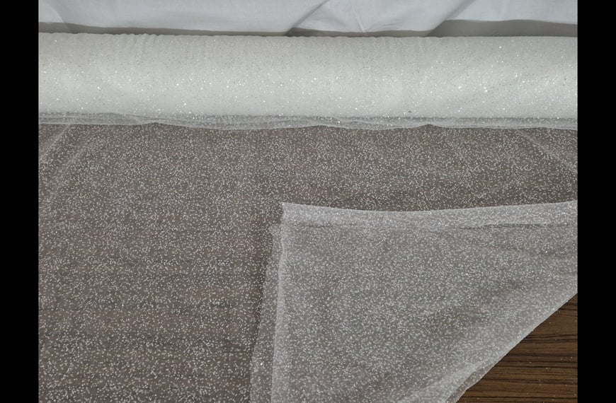 Mesh Tulle Silicone 3meter with Glitter Polyester 2-Colored-150cm Mesh Tulle Silicone 3meter with Glitter Polyester 2-Colored-150cm