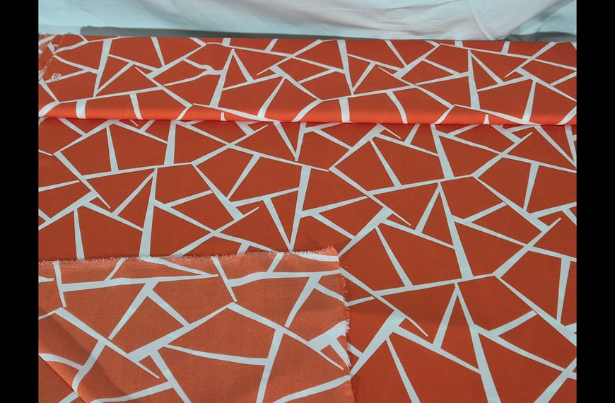Georgette with Geometrical Patterns Polyester Multi-Colored - 150cm