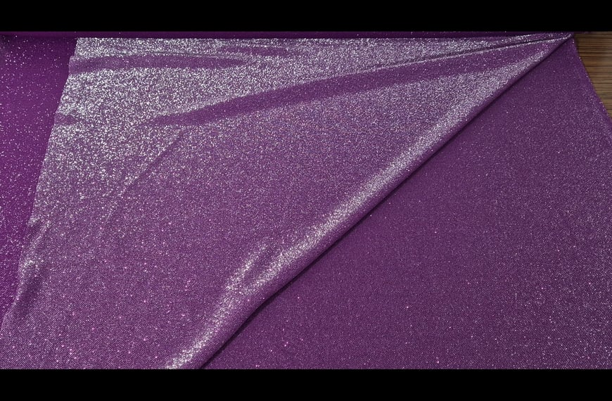 Jersey Metallic with Silver Glitter Polyester Single-Colored - 150cm