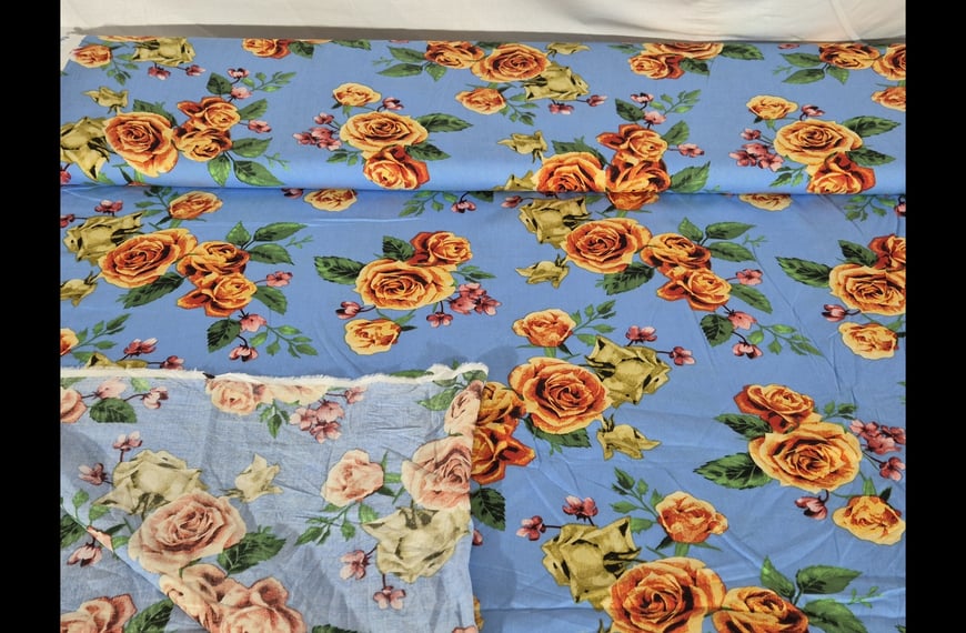 Viscose with Roses Multi-Colored - 140cm