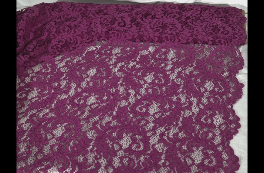 Lace Corded with Branch Polyester Single-Colored - 150cm Lace Corded with Branch Polyester Single-Colored - 150cm