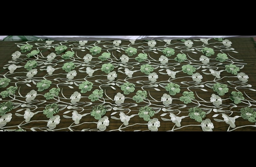 Lace with Flowers Polyester 2-Colored-150cm Lace with Flowers Polyester 2-Colored-150cm