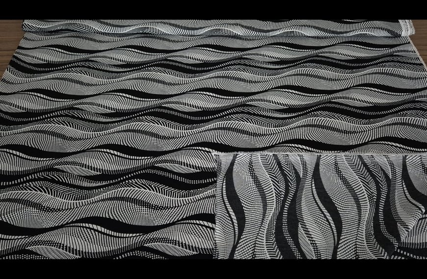 Moroccan with Waves Polyester Multi-Colored - 150cm