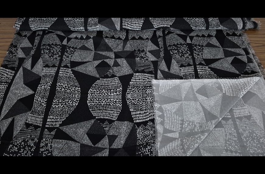 Moroccan with Abstract Designs Polyester Multi-Colored - 150cm