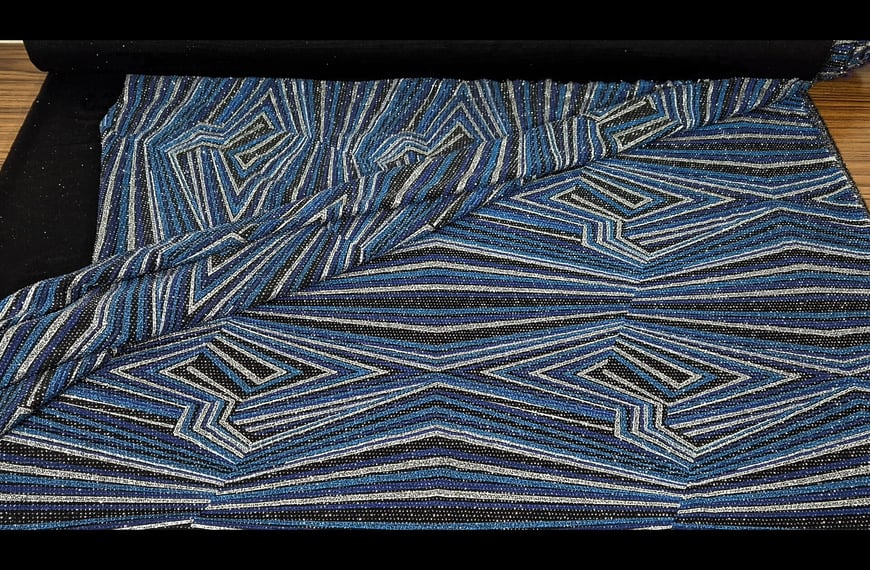 Jersey with Silver Designs Polyester Single-Colored - 150cm